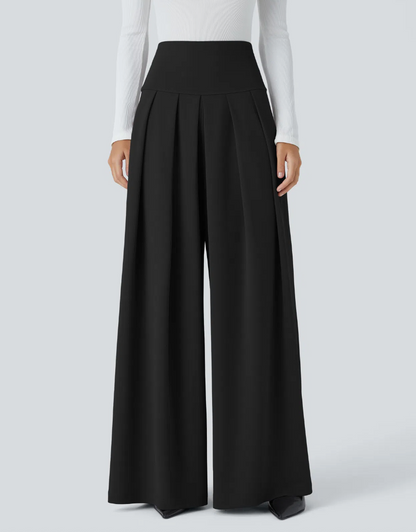Halara Flex Pleated Wide Leg Pants NWT Black | Sz Medium