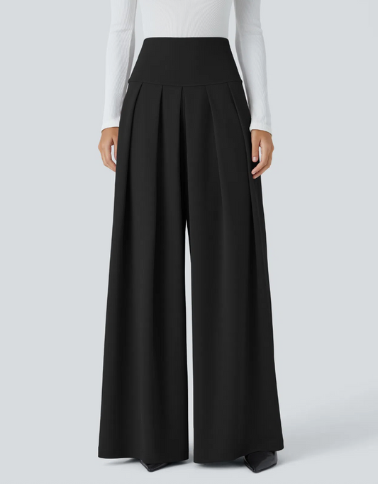 Halara Flex Pleated Wide Leg Pants NWT Black | Sz Medium