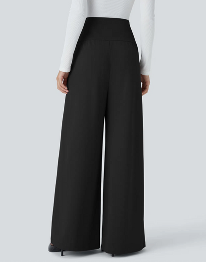 Halara Flex Pleated Wide Leg Pants NWT Black | Sz Medium