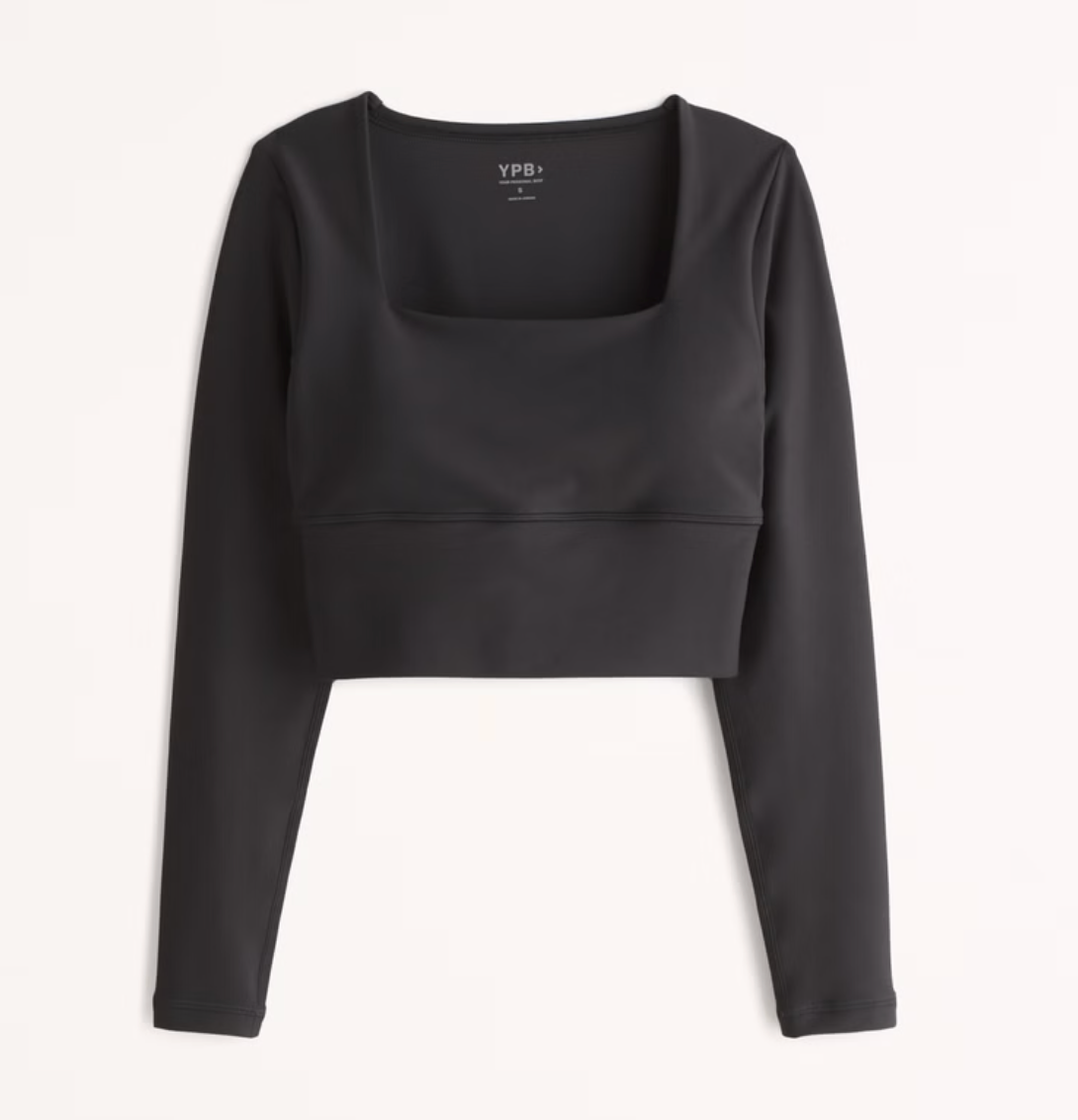 YPB (A&F) SculptLUX Cropped Long Sleeve Top | Sz Medium (padded)