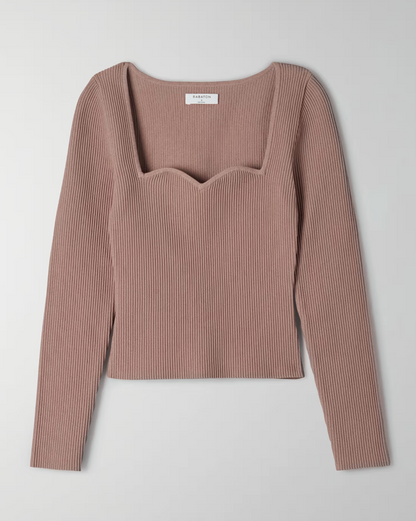 Babaton Sculpt Knit Sweetheart Longsleeve | Sz Large