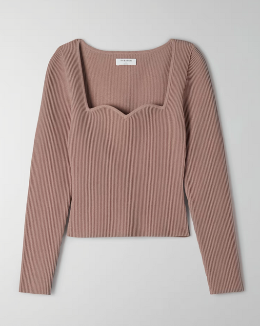 Babaton Sculpt Knit Sweetheart Longsleeve | Sz Large