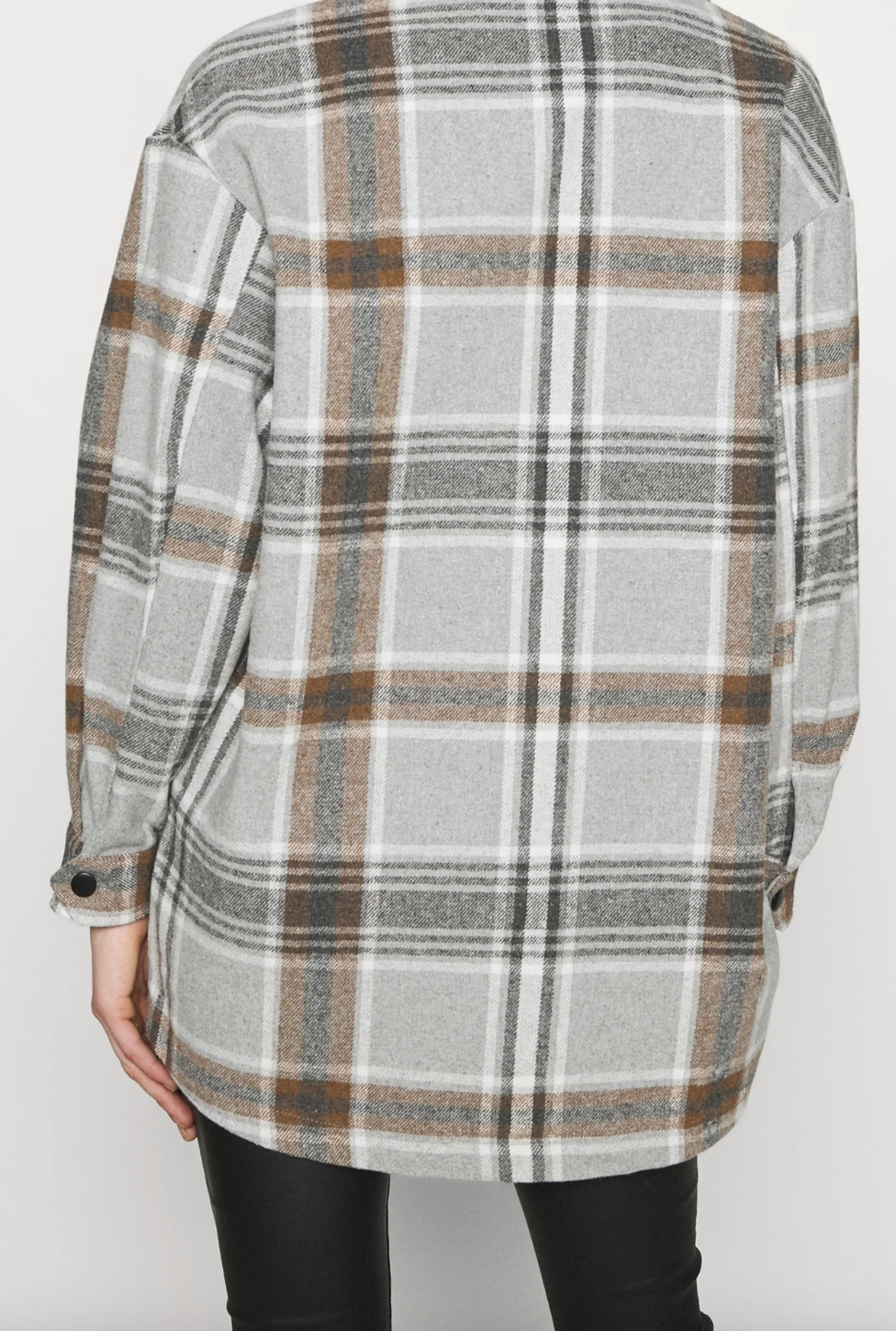 Only Grey Plaid Light Jacket