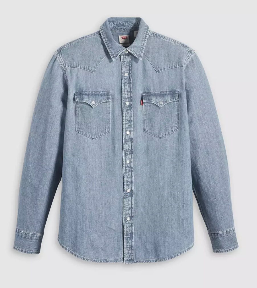 Levi's Heritage Western Denim Button Down Shirt Light/Stonewash | Sz XL