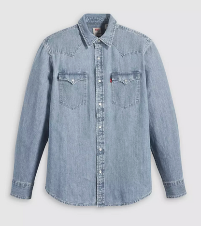 Levi's Heritage Western Denim Button Down Shirt Light/Stonewash | Sz XL