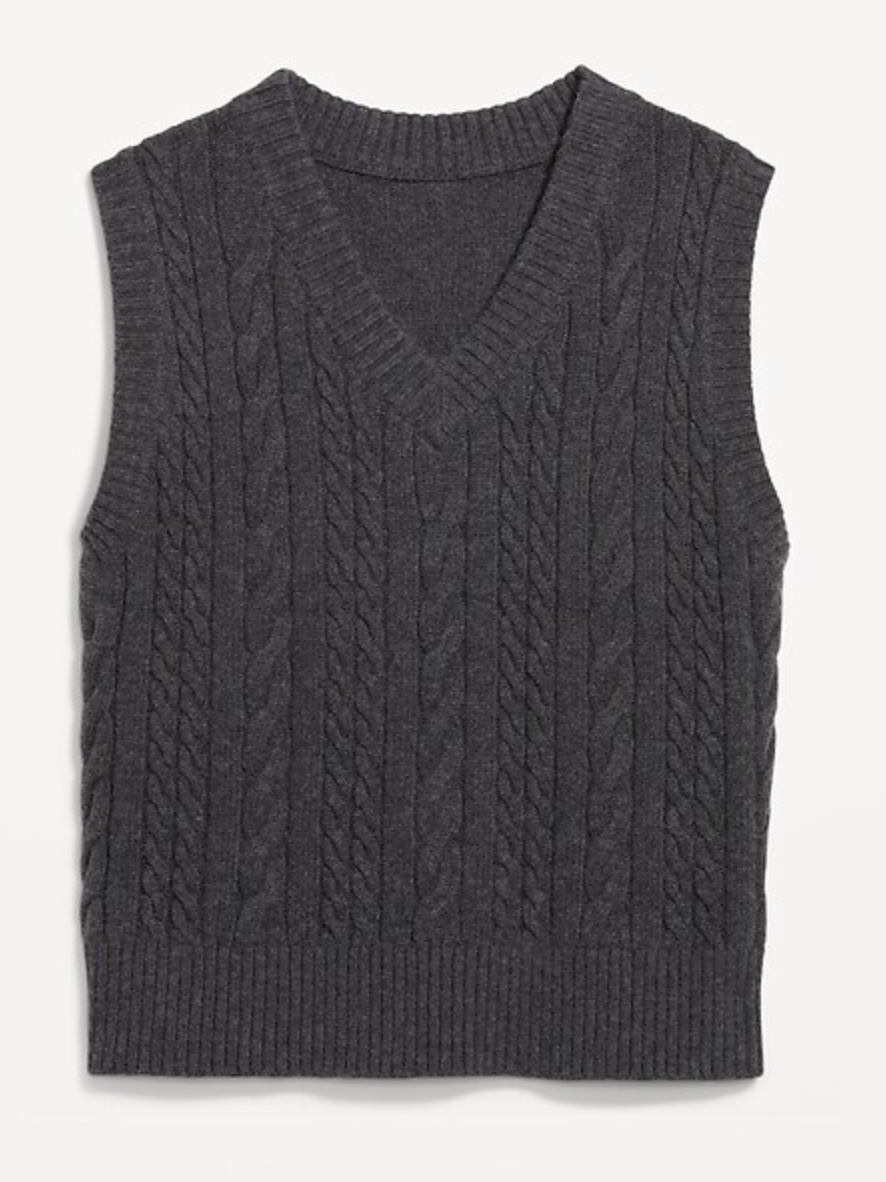 Old Navy Wool-Blend Cable-Knit Vest | Sz Small