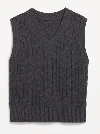 Old Navy Wool-Blend Cable-Knit Vest | Sz Small