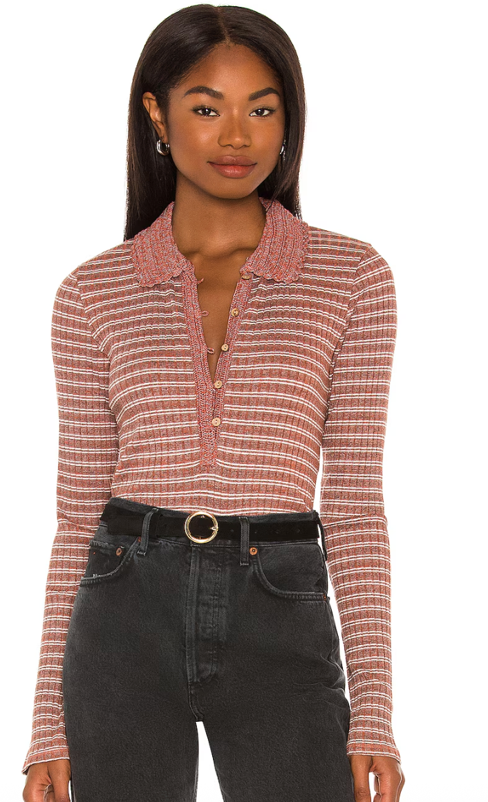 Free People Dahlia Ribbed Top | Sz XS