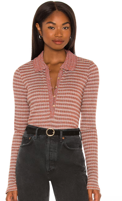 Free People Dahlia Ribbed Top | Sz XS