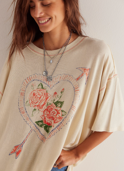 We the Free T-shirt Love Rose | Sz Small (very oversized)