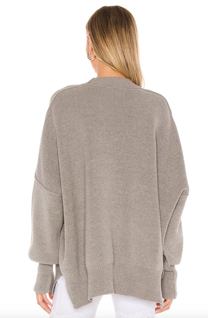 Free People Cotton Blend Easy Street Tunic in Grey | Sz XS (fits like L)
