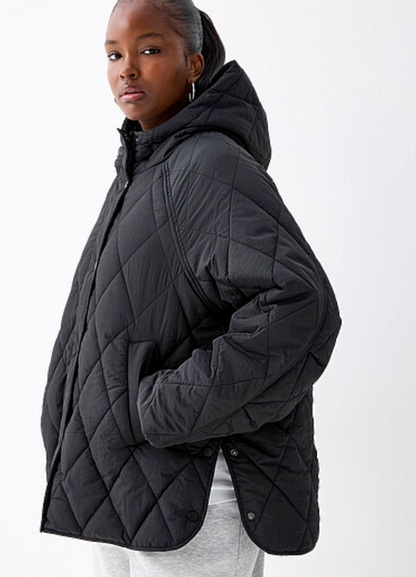 Twik Diamond Quilted Hooded Puffer Jacket| Sz Small (fits like Medium/Large)