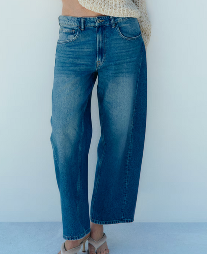 H&M Regular Waist Barrel Leg Jeans | Sz 8 (fit like 29)