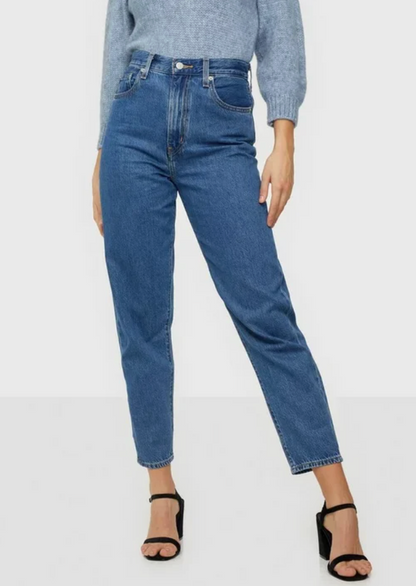 Levi's High Loose Taper Jeans Medium Blue-Wash | Sz 26 (mom jeans)