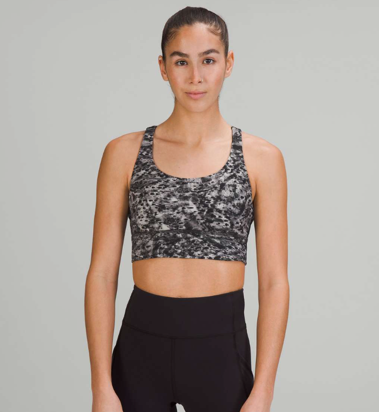 Lululemon Energy Longline Bra in Estuary Grey Multi | Sz 10 approx