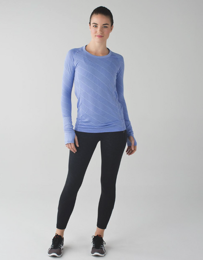 Lululemon Swiftly Tech Long Sleeve Crew Heathered Lullaby | Sz 12 (approx)