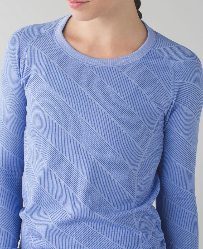 Lululemon Swiftly Tech Long Sleeve Crew Heathered Lullaby | Sz 12 (approx)