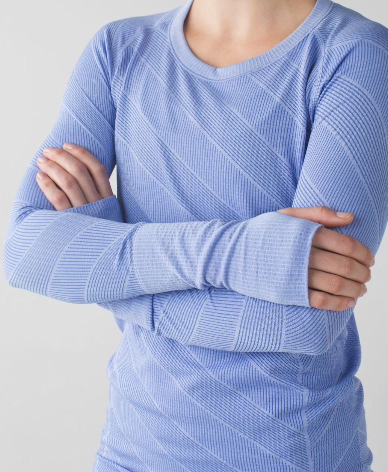 Lululemon Swiftly Tech Long Sleeve Crew Heathered Lullaby | Sz 12 (approx)