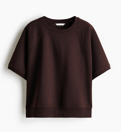 H&M Brown Short Sleeve Sweater | Sz Small (fits like M/L)