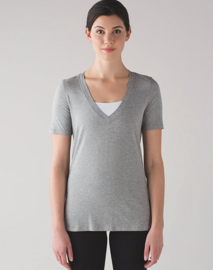 Lululemon Grey V-neck Love T Shirt | Sz 6 approx