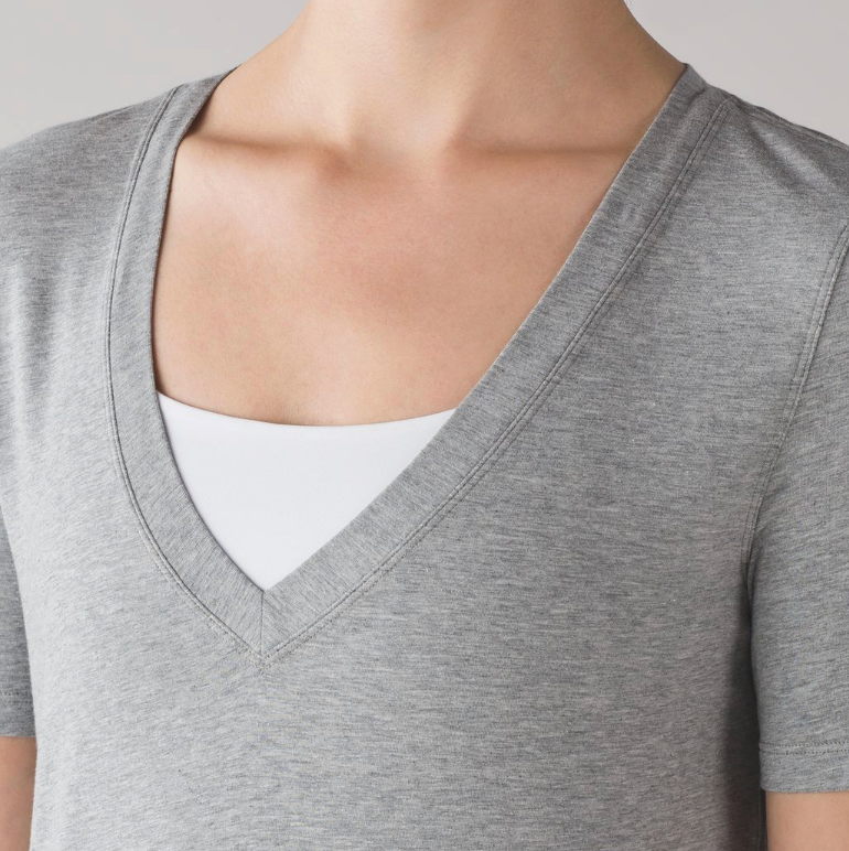 Lululemon Grey V-neck Love T Shirt | Sz 6 approx