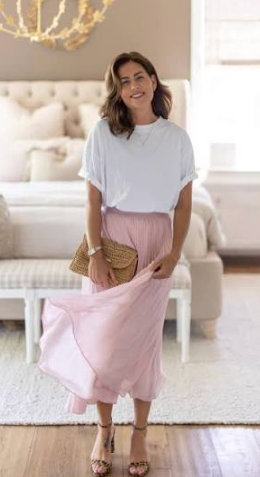 Jilly Box / Gentle Fawn Serenade Pink Twirl Skirt | Sz Large