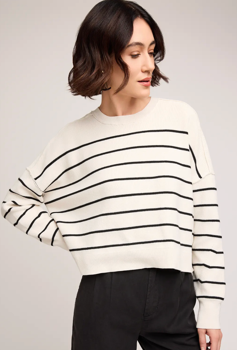 Gentle Fawn Echo Pullover in Black/White | WSz Medium (oversized)