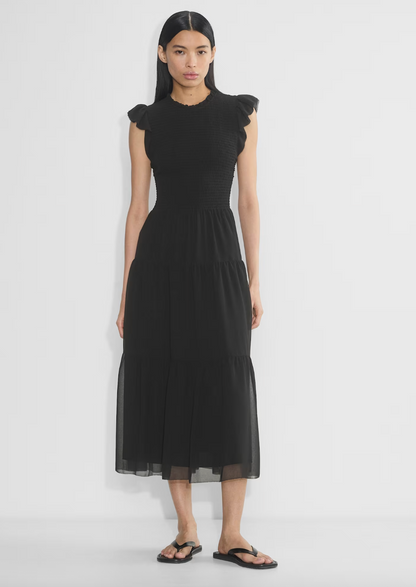 Wilfred Blake Dress / Chiffon Fit & Flare Maxi Dress | Sz Large