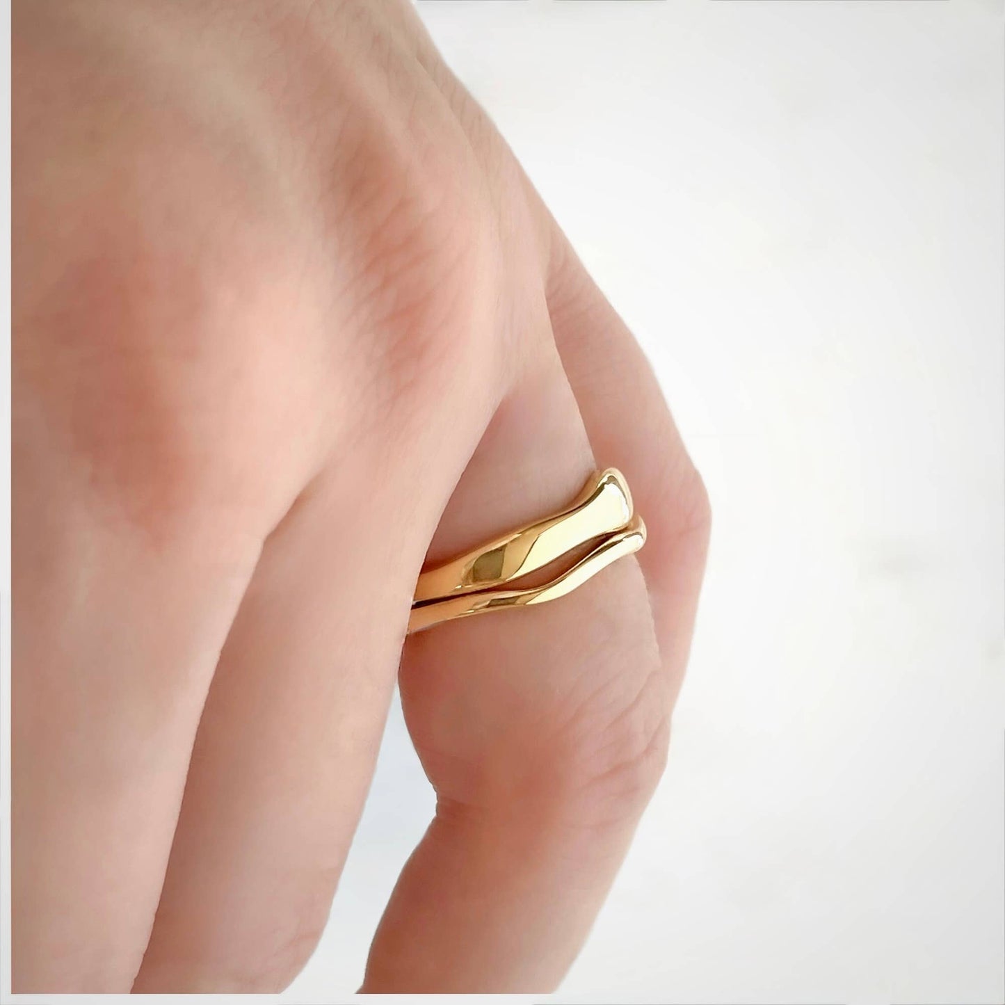 BEJ Stacker Wave Ring Set (sz 6)