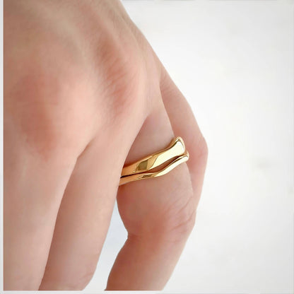 BEJ Stacker Wave Ring Set (Sz 5)