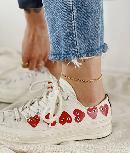 Sydney Rose Co: Gold Curb Chain Anklet 18K Filled Summer Staple