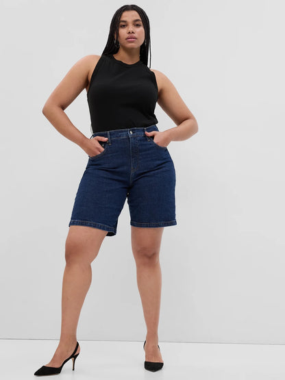 Gap High Rise Stride Bermuda Shorts 10" | Sz 14
