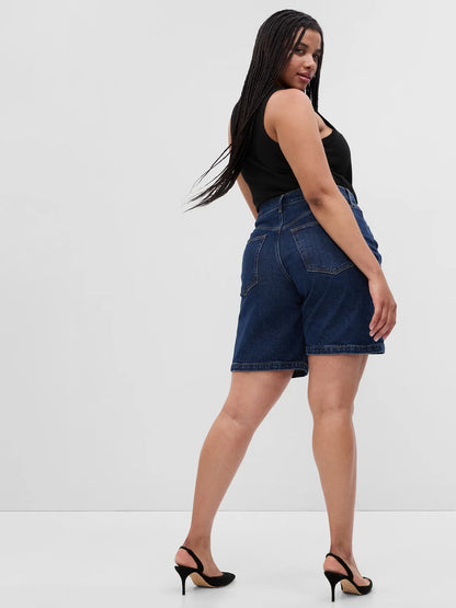 Gap High Rise Stride Bermuda Shorts 10" | Sz 14