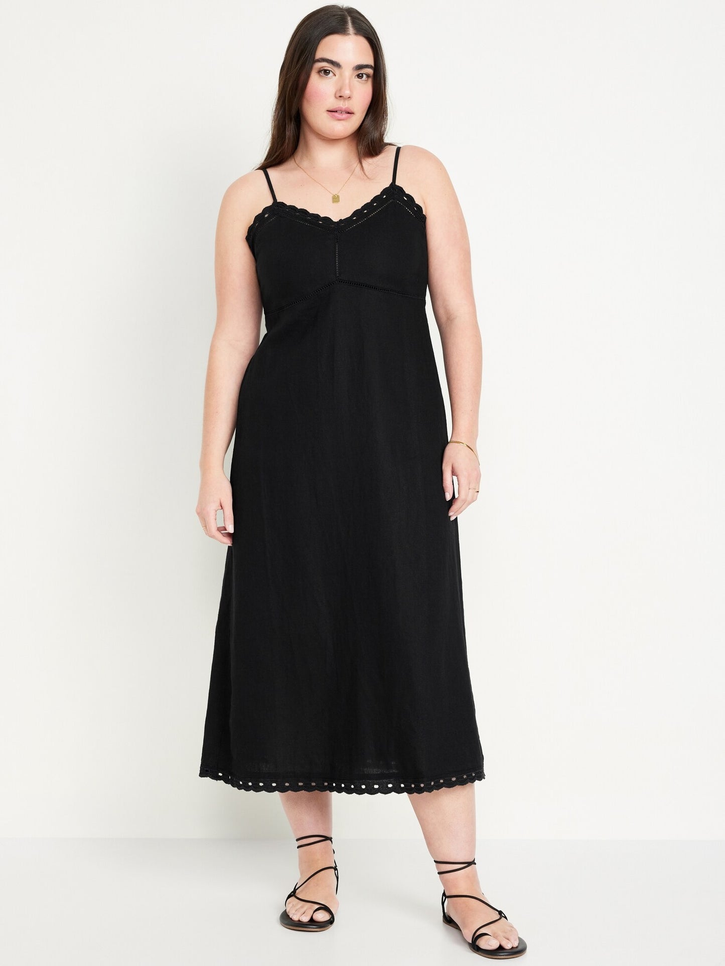 Old Navy Linen Blend Cami Dress | Medium