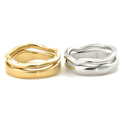 BEJ Stacker Wave Ring Set (sz 6)