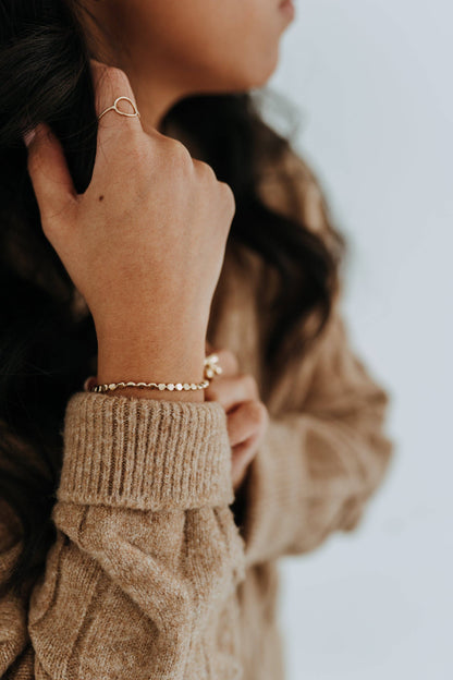 Sydney Rose Co: Confetti Disc Bracelet 18k Gold Filled Dainty Chain