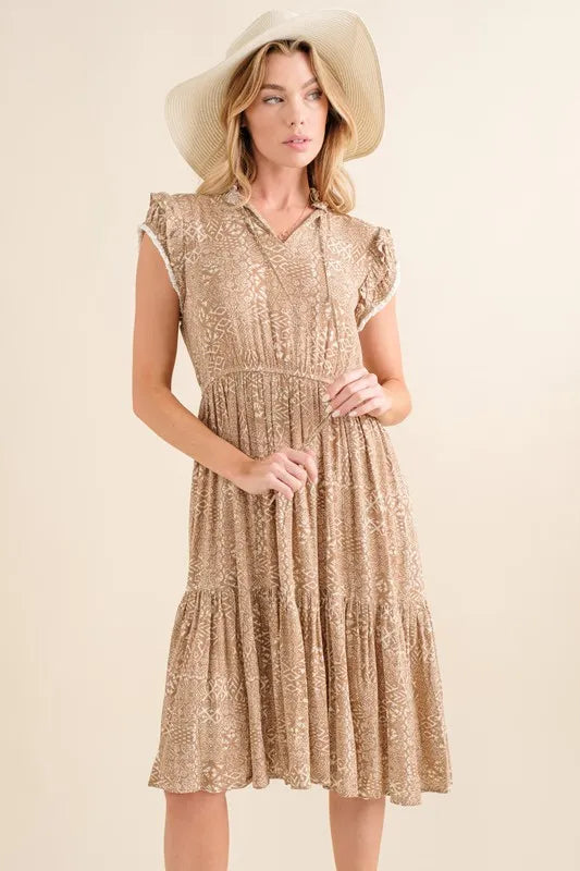 And The Why Boho Printed Maxi Dress | Large