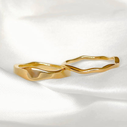 BEJ Stacker Wave Ring Set (sz 6)