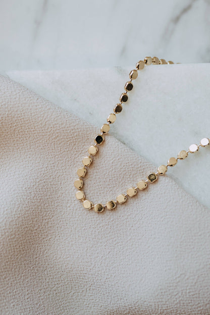 Sydney Rose Co: Confetti Disc Bracelet 18k Gold Filled Dainty Chain