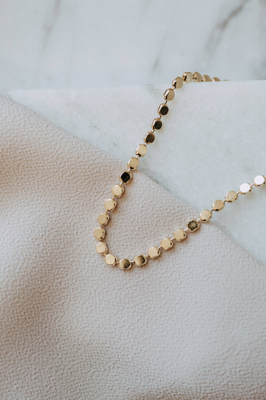 Sydney Rose Co: Confetti Disc Bracelet 18k Gold Filled Dainty Chain