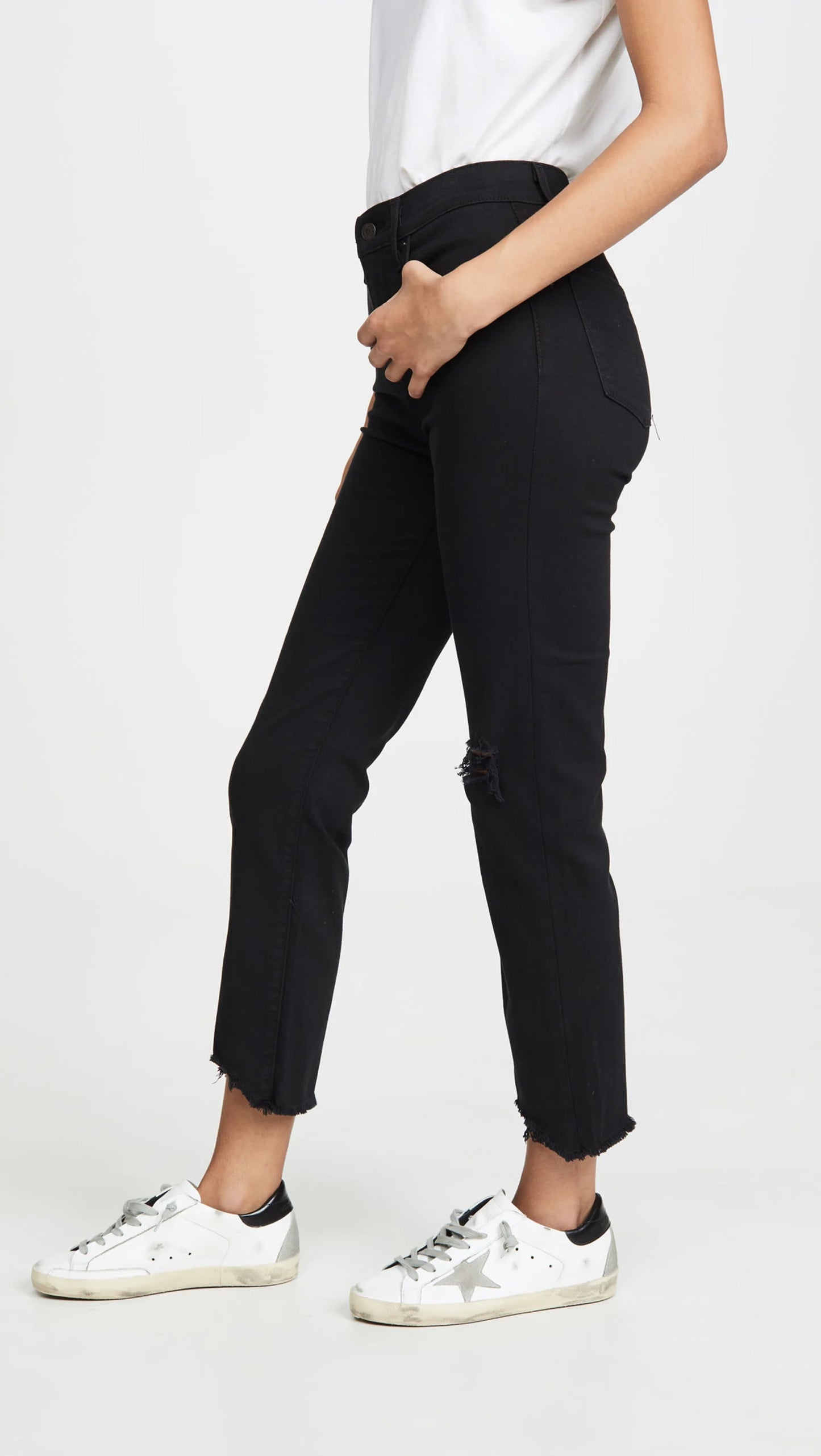 Levi's Black High Rise Straight Cropped Denim  | 29 (stretch) (O124M17)