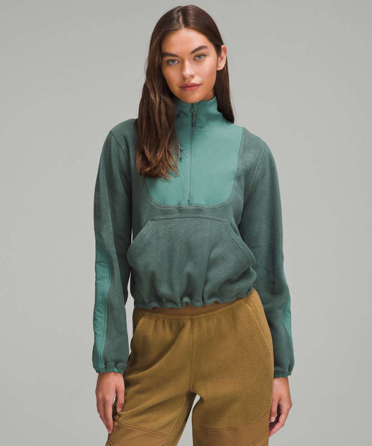 Lululemon Fleece + Ripstop Hiking Pullover Dark Forest | Sz Small