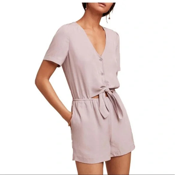 Wilfred/Aritzia Croisee Lilac Silk Blend Romper | Small