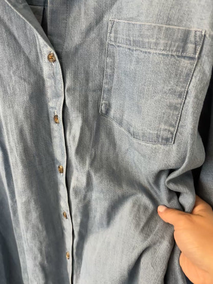 JillyBox X One Wednesday Chambray Oversized Top | Sz XXL