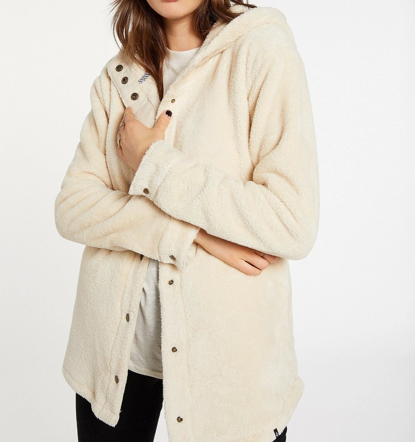 Volcom Under Wrapz Snap Up Hooded Jacket | Sz XS (N258W7)