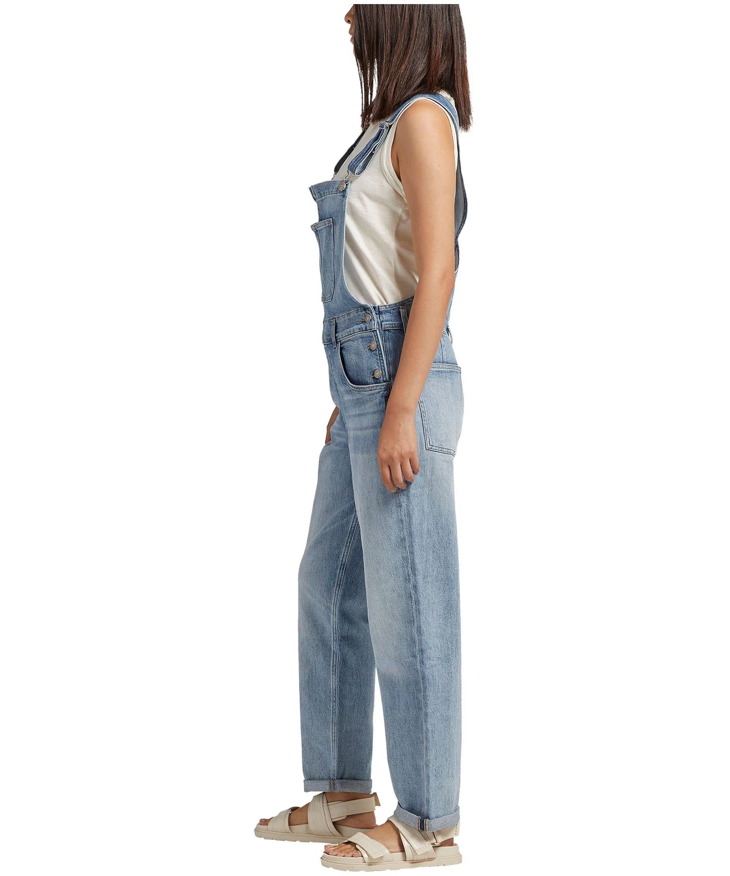 Silver Baggy Straight Leg Overall | Sz XL (AR1)